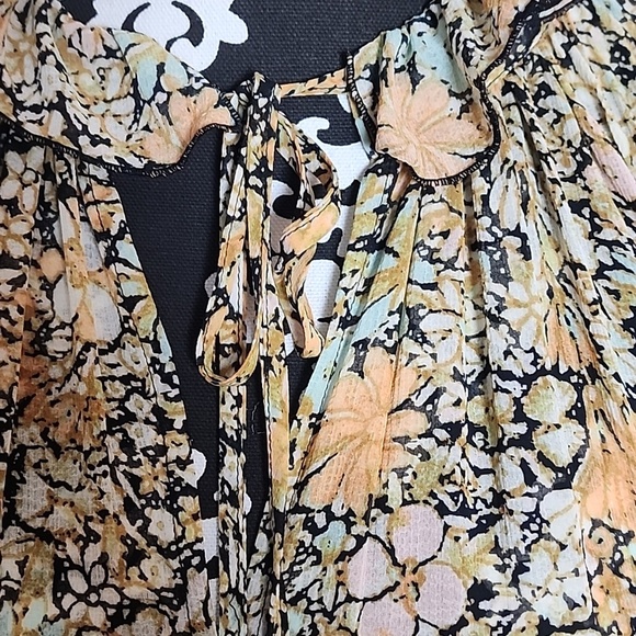 Free People Feeling Groovy Floral Maxi Dress XS Boho Prairie - Picture 5 of 12